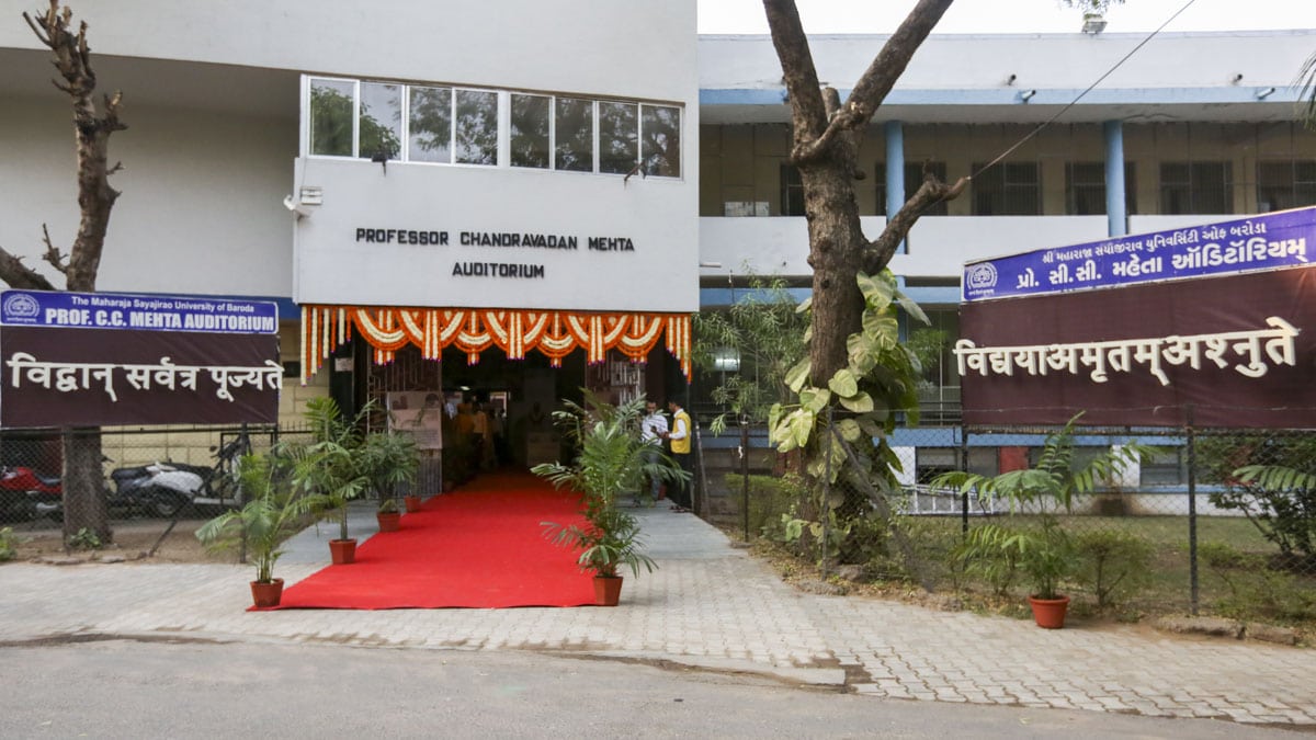 Venue, Prof. C.C. Mehta Auditorium, MS University of Baroda