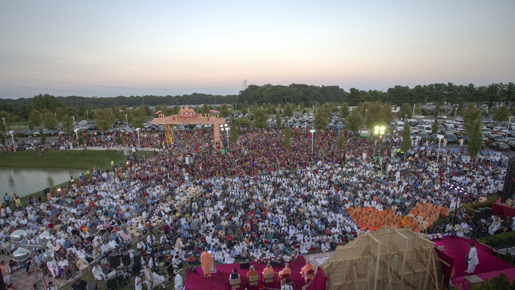 Inaguration at at the BAPS Shri Swaminarayan Mandir in Robbinsville, NJ